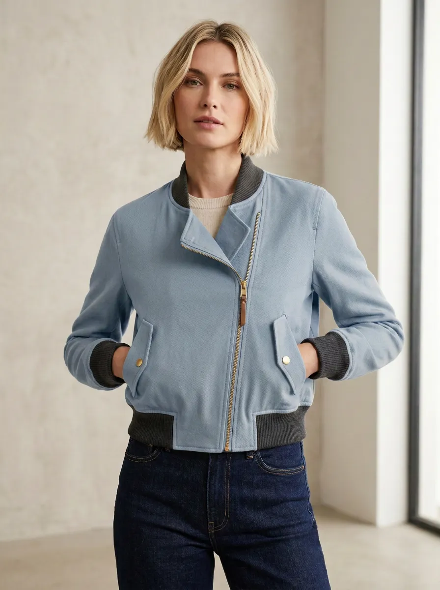 Classic Utility Bomber Women's Casual Jacket