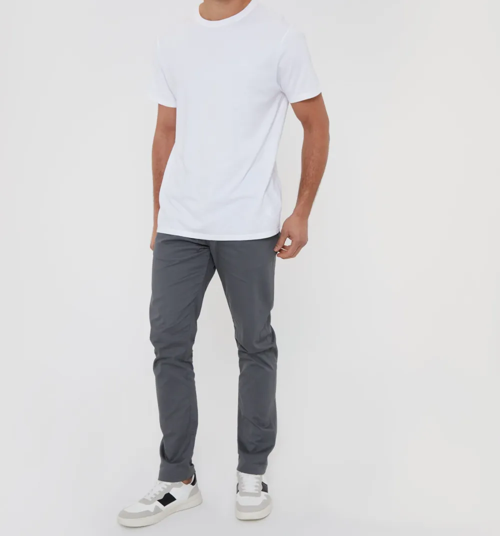 Men's Slate Gray Slim-Fit Chino Pants