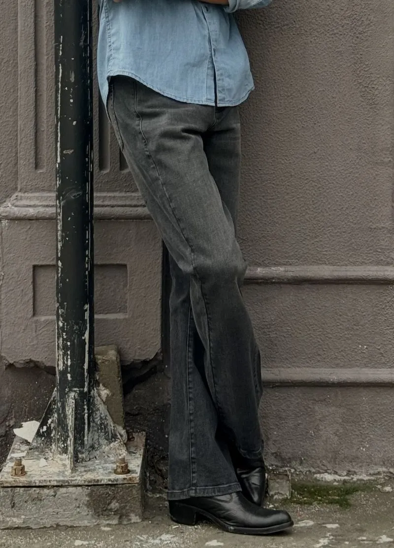 Mid-Rise Stretch-Denim Bootcut Jeans