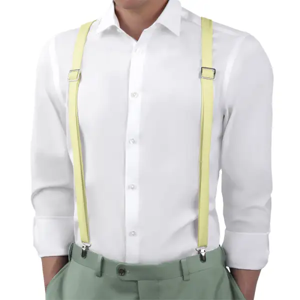 Bold Balanced Solid Tone Suspenders