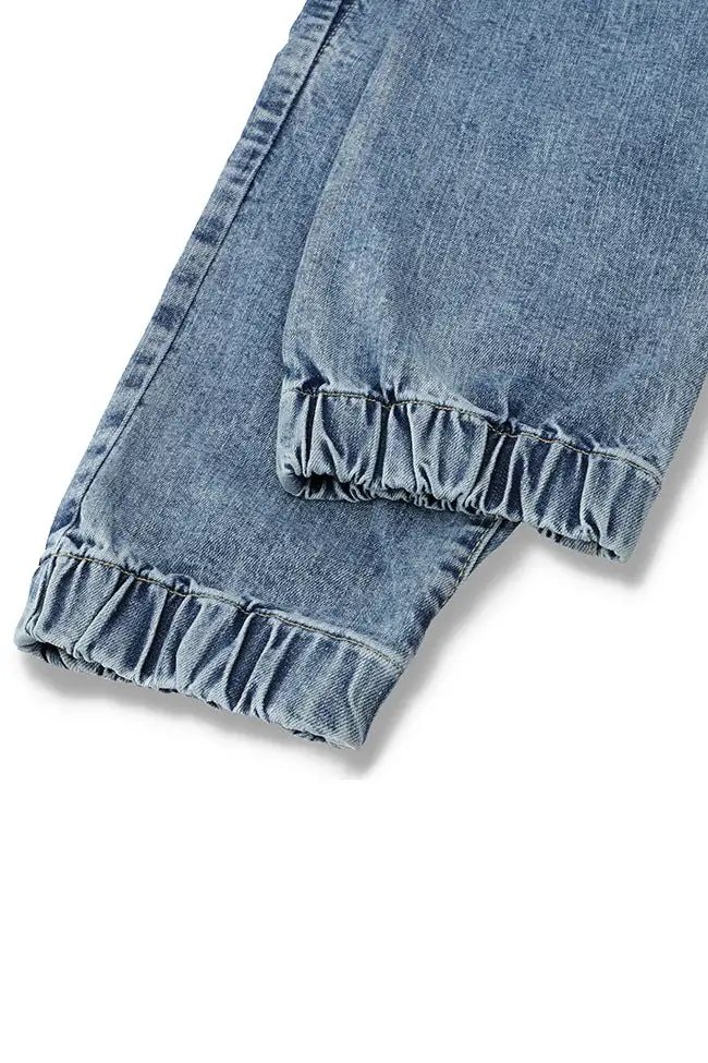 Stretch-Denim Banded-Cuff Jogger Jeans