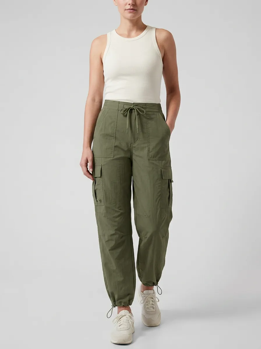 Drawstring Utility Breathable Cargo Pants