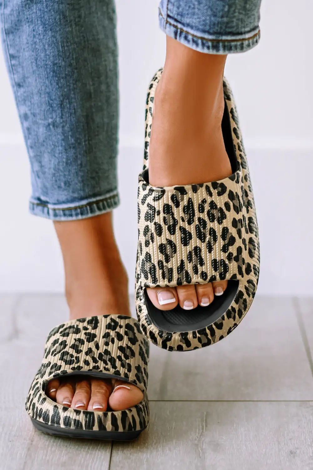 Print Thick Sole Slip On Slide Slippers Everyday