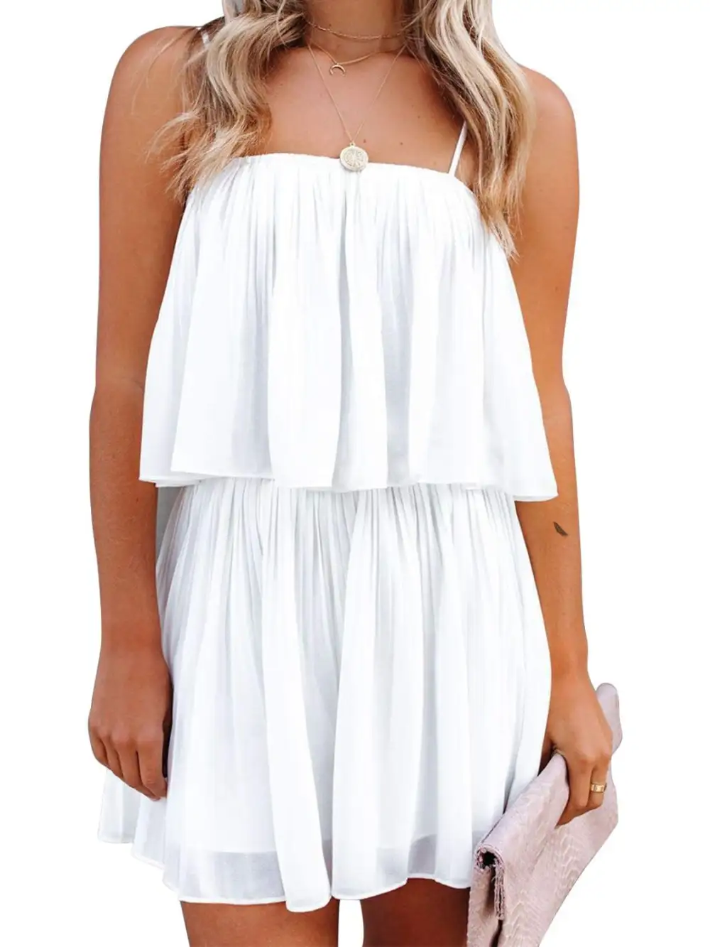 Ruched Strap Casual Dress