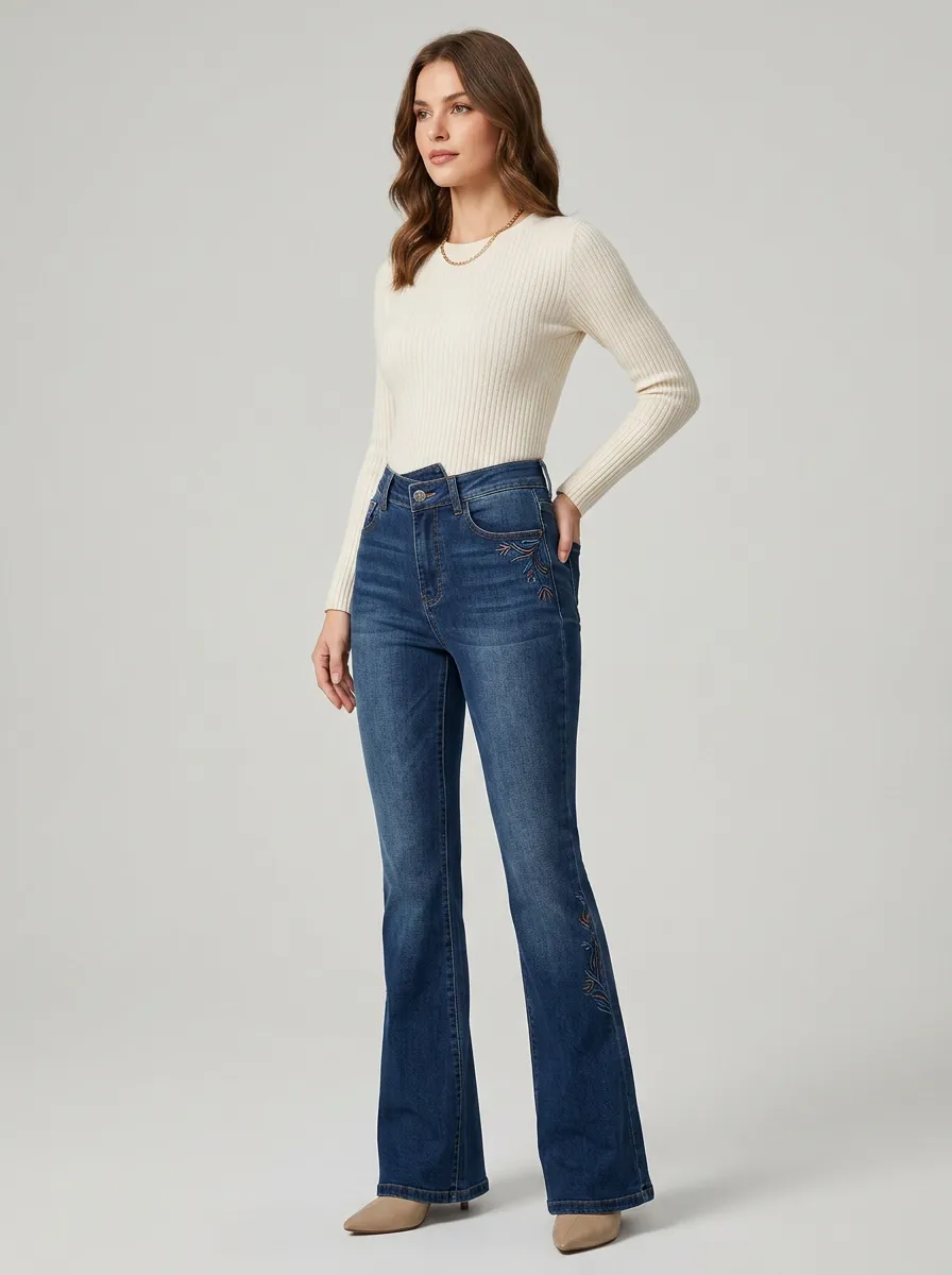 Women's High Waist Casual Denim Jeans