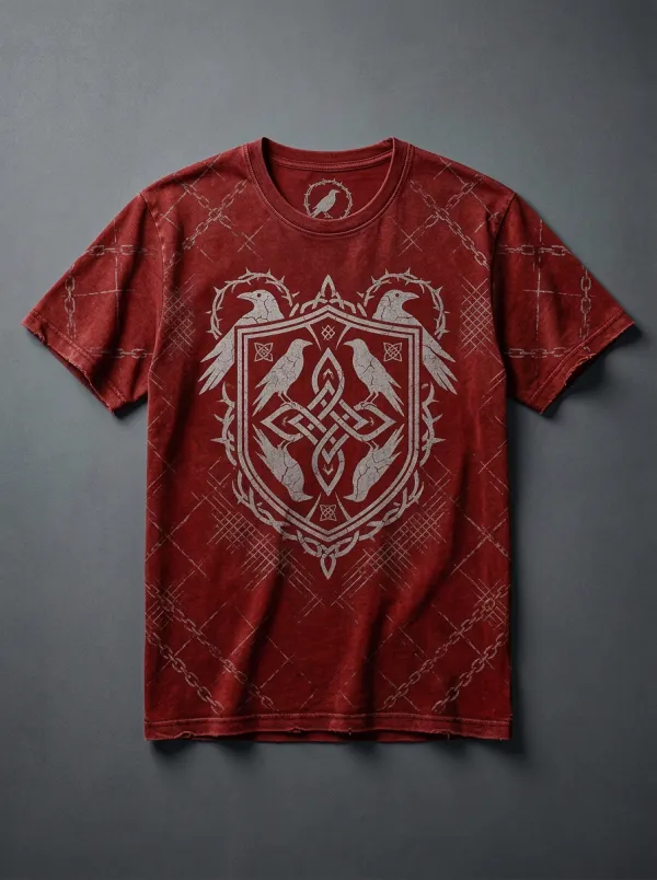 Statement Raven Celtic Collection Men's Gothic T-Shirt