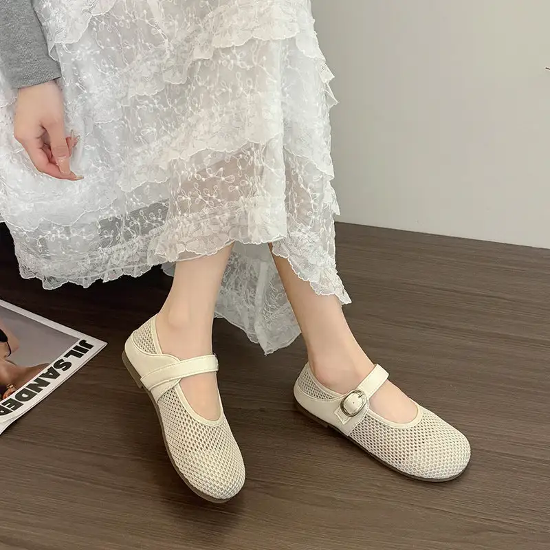 Buckle Strap Flat Sandals
