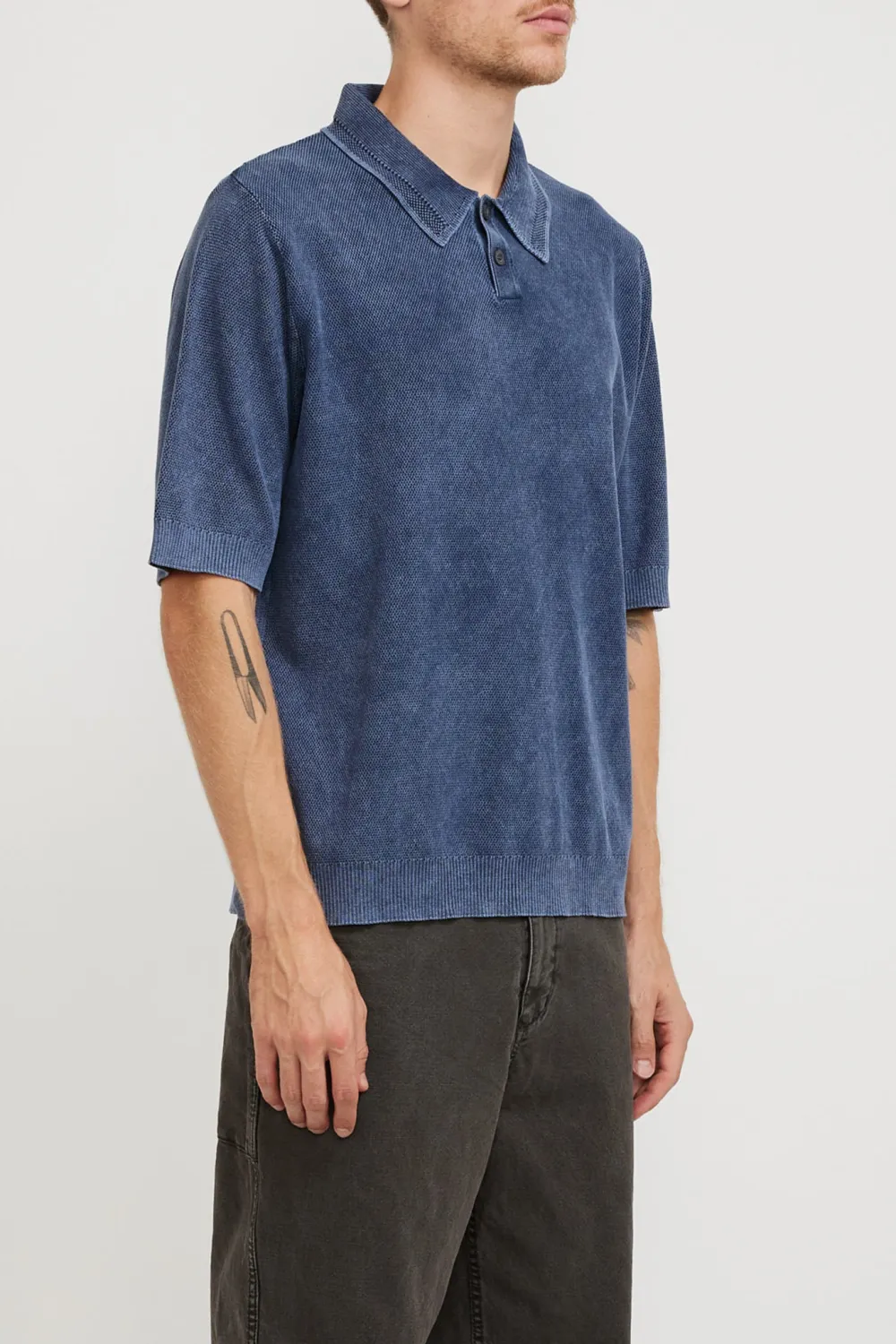 Blue Short-Sleeved Polo Shirt