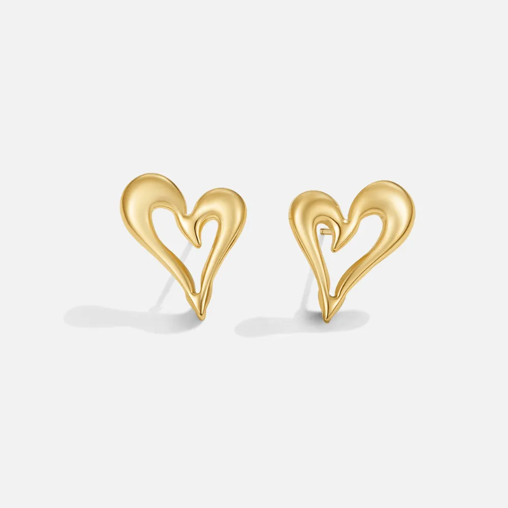 Heart Stud Earrings