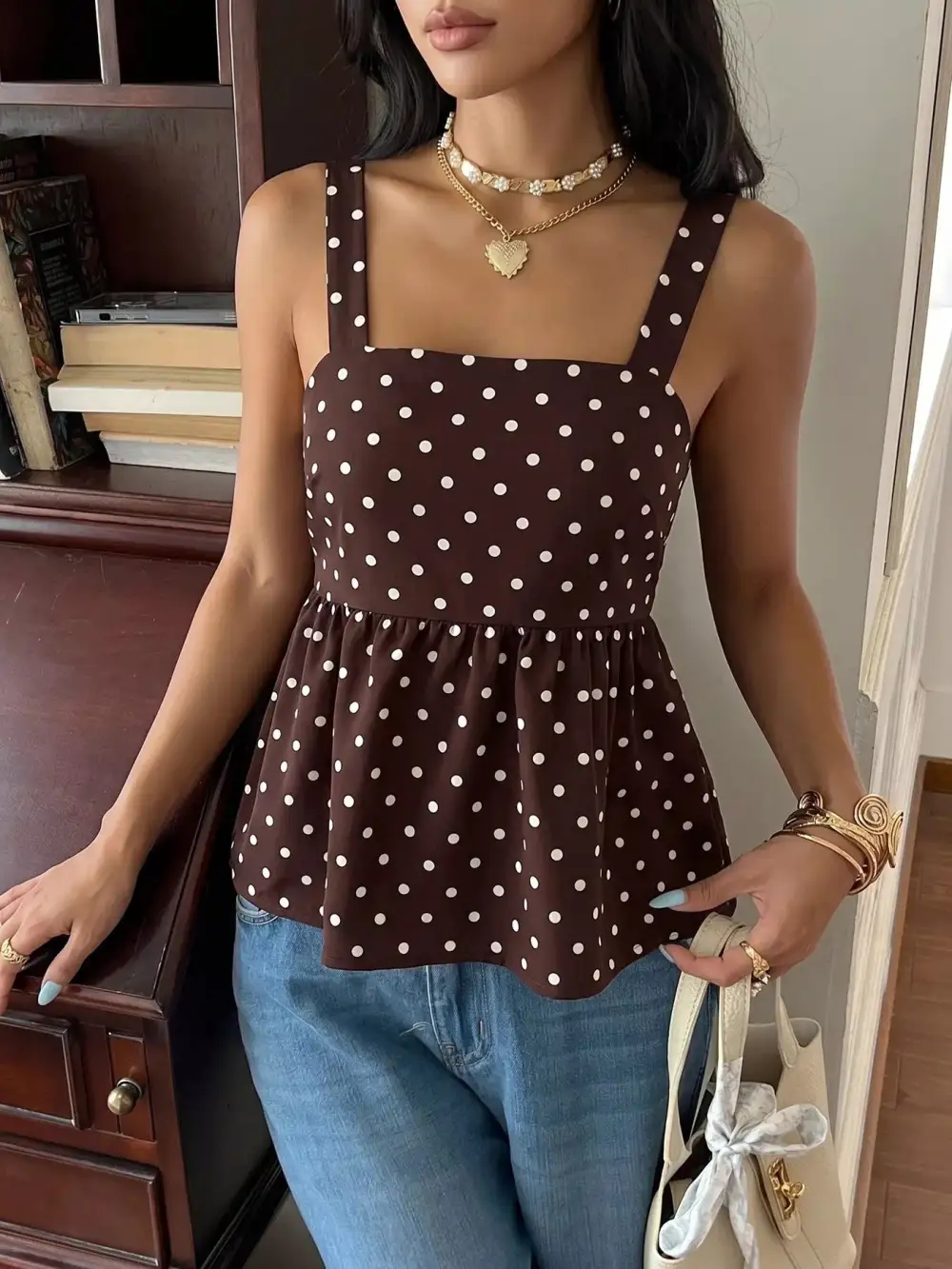 Dot Tie-Back Cami