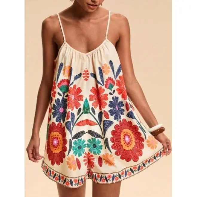 Floral Sleeveless Romper