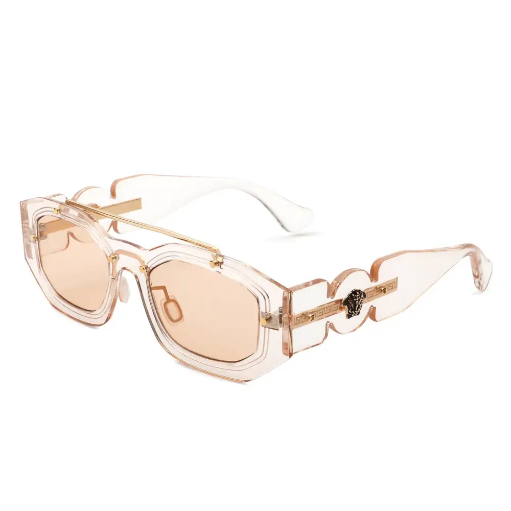 Plush Square Geometric Frame Sunglasses