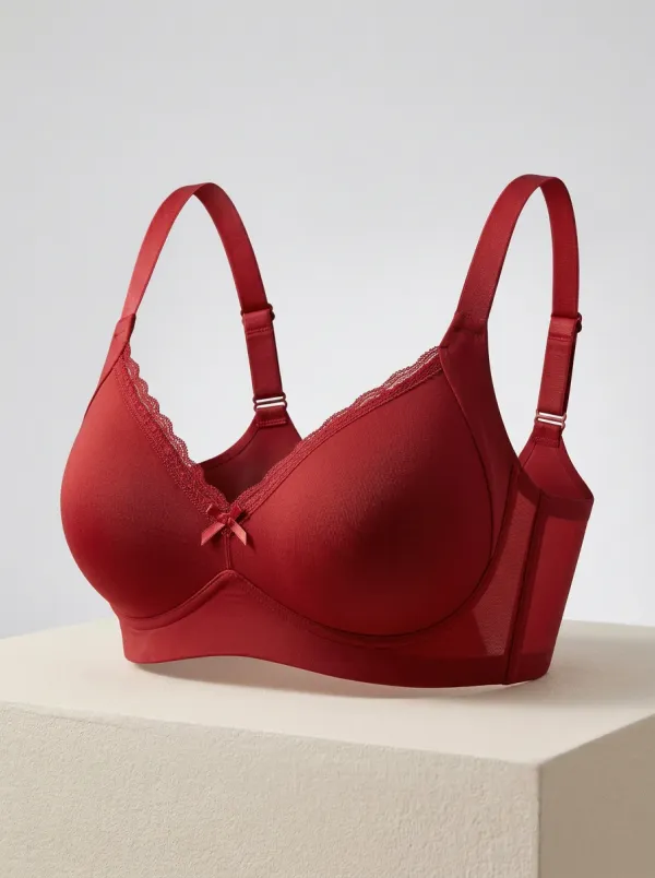 Women's Lace-Trim Bow-Detail Bra