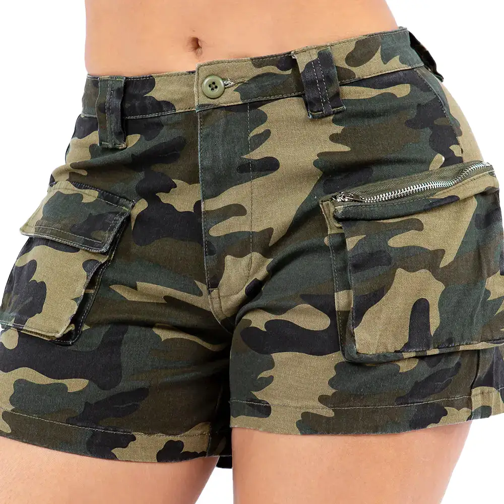 Women's Camouflage Cargo Shorts
