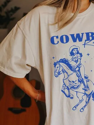 Women's Horse Riding Printed T - Shirt