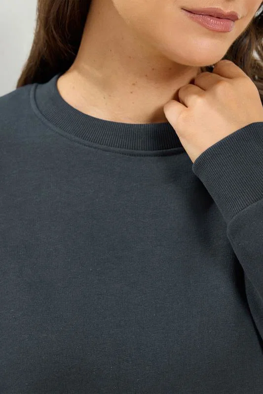 Navy Blue Sweatshirt & Jogger Set detail 2