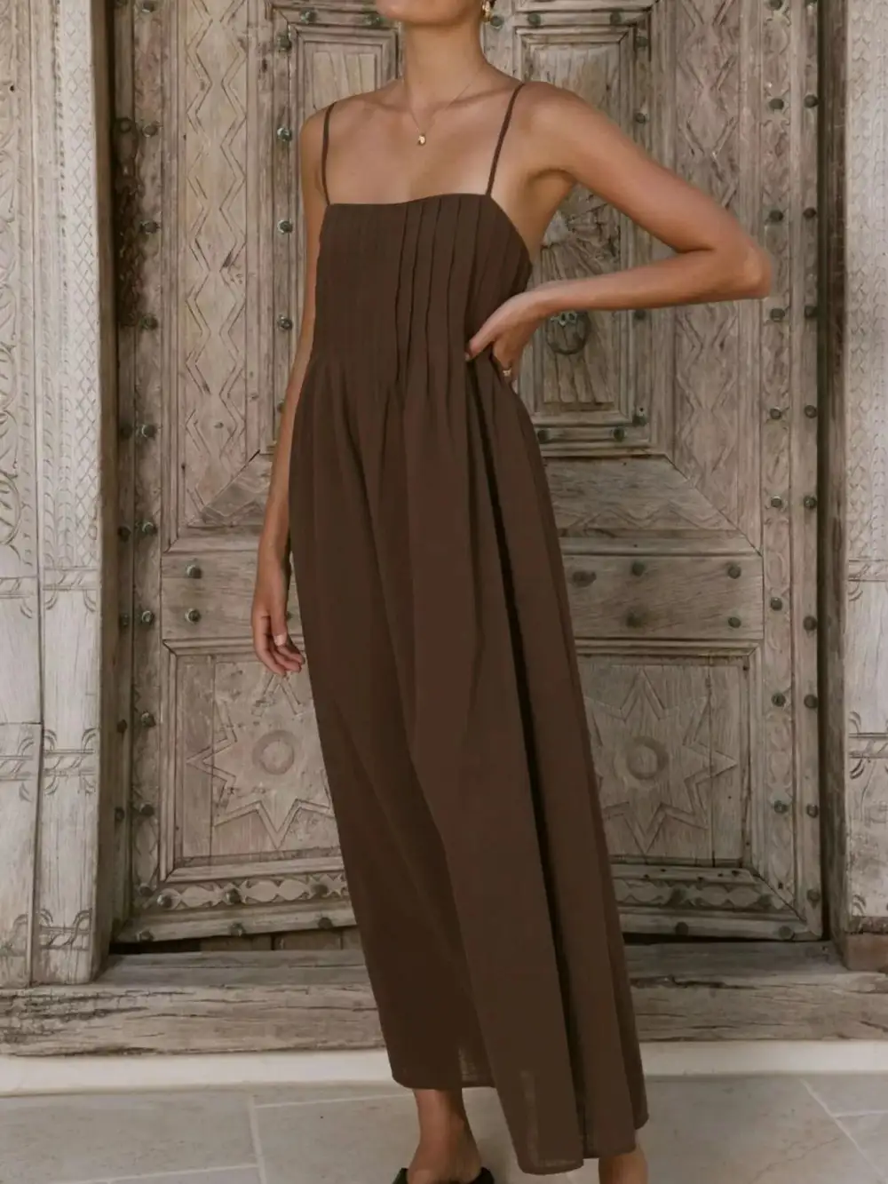 Elegant Pleated Casual Dress