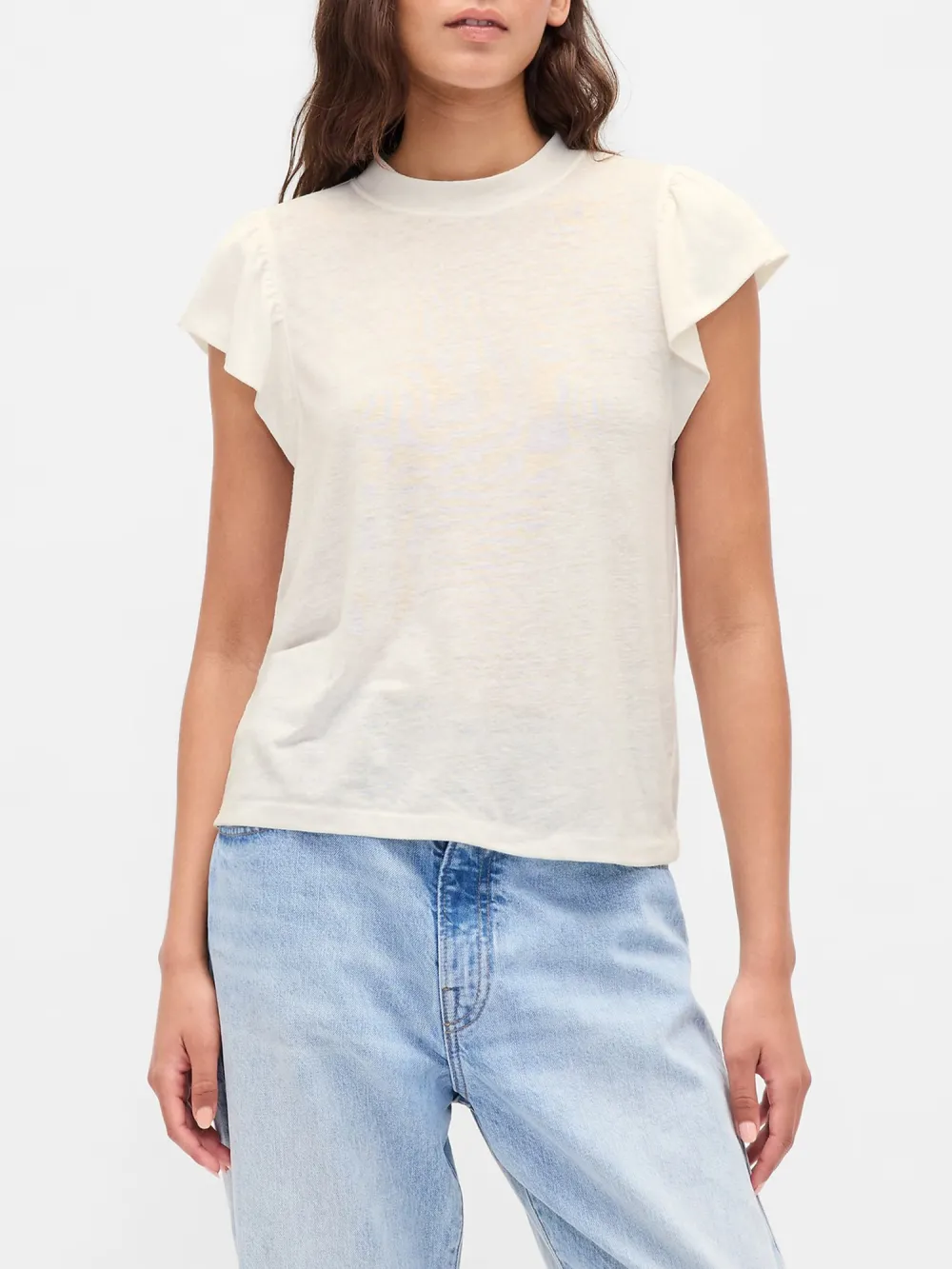 Solid Color Fitted T-Shirt