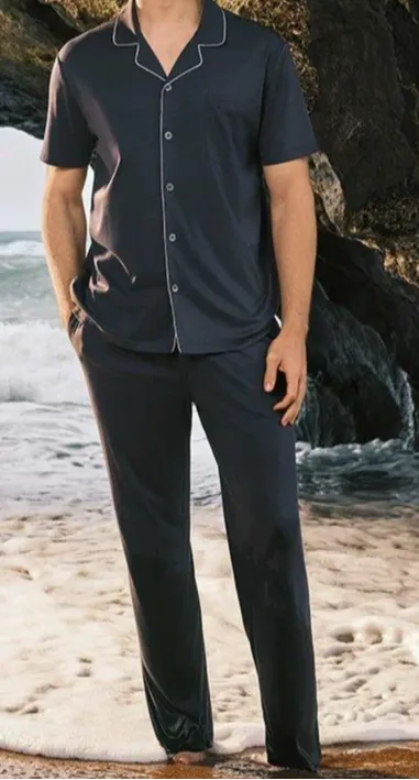 Cotton Modal Silk Short Sleeve Sleepwear Set