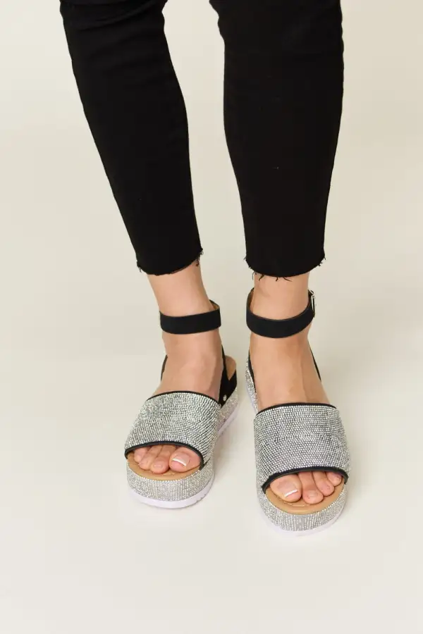 Wedge Rhinestone Sandals