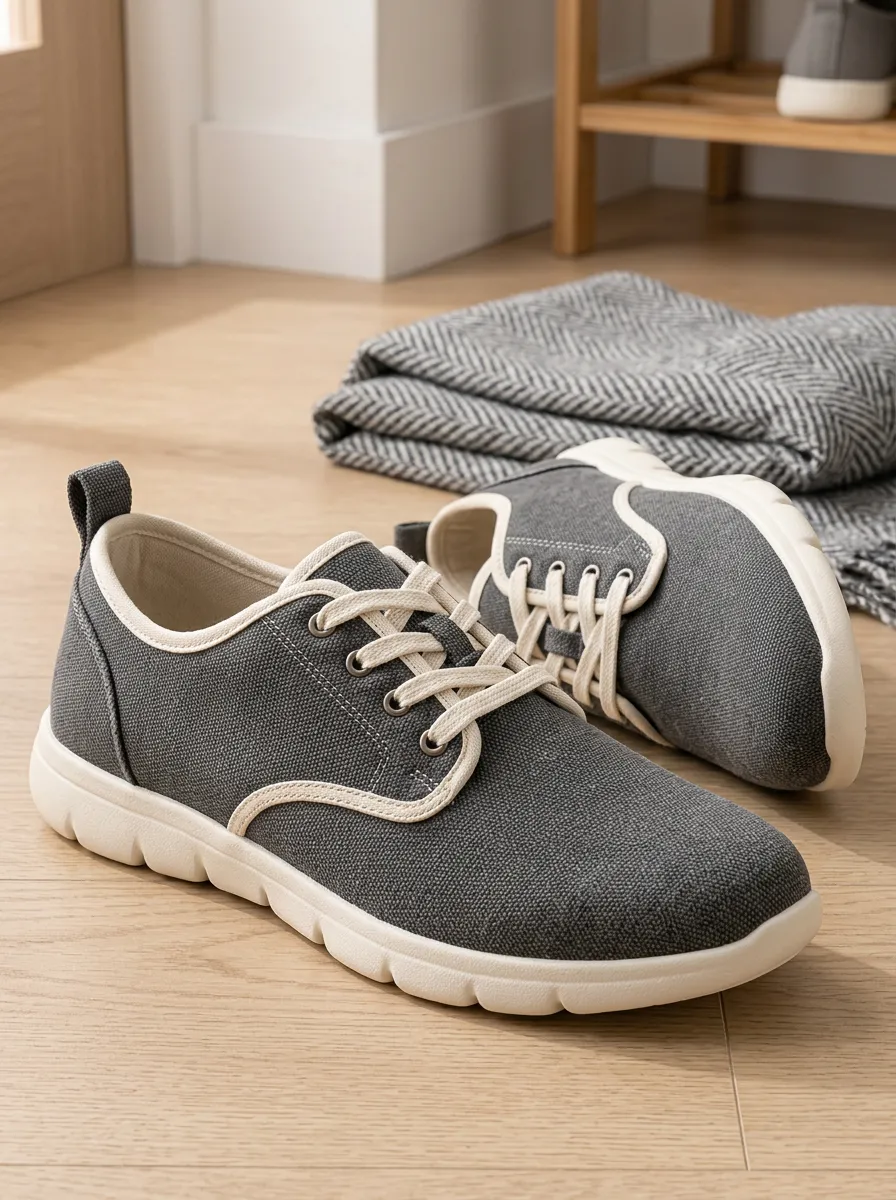 Men's Artful Minimalist Elastic Sole Canvas Shoes