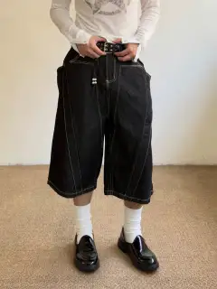 Wide-Leg Multi-Pocket Shorts