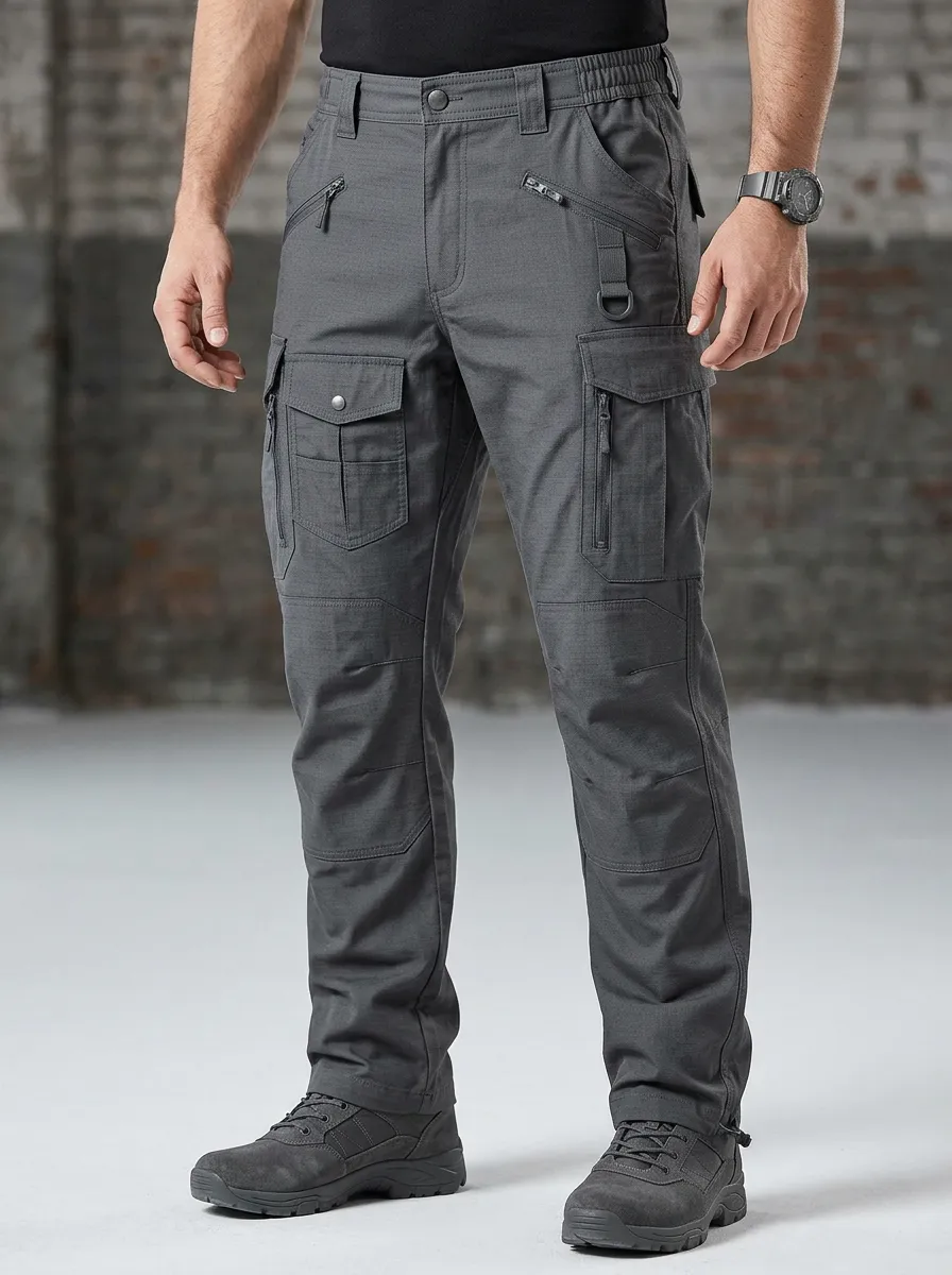 Modern Ripstop-Style Men's Multi-Pocket Waterproof Tactical Cargo Pants
