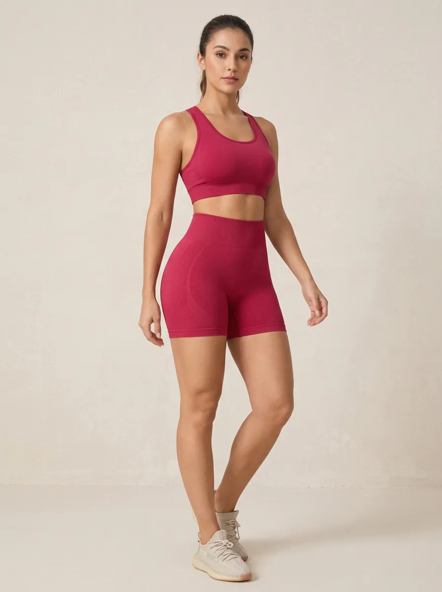 Women's Gym Seamless Printed Fitness Shorts
