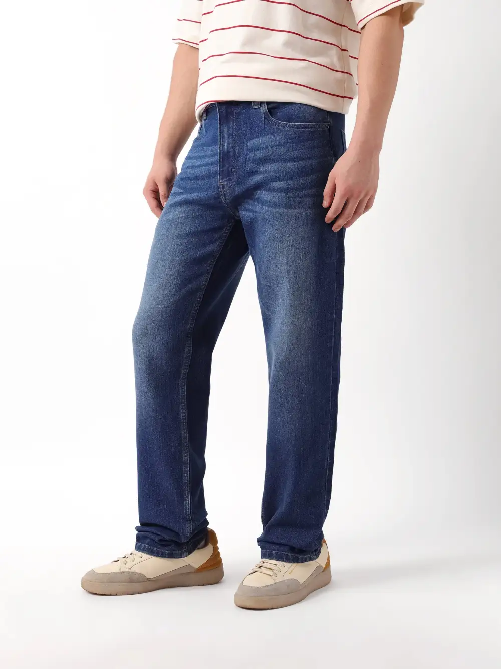Versatile Stretch Pocket Cotton Jeans