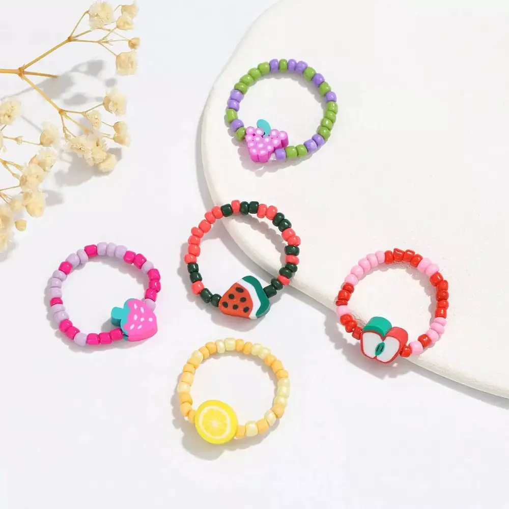 Fruit Charm Beaded Ring