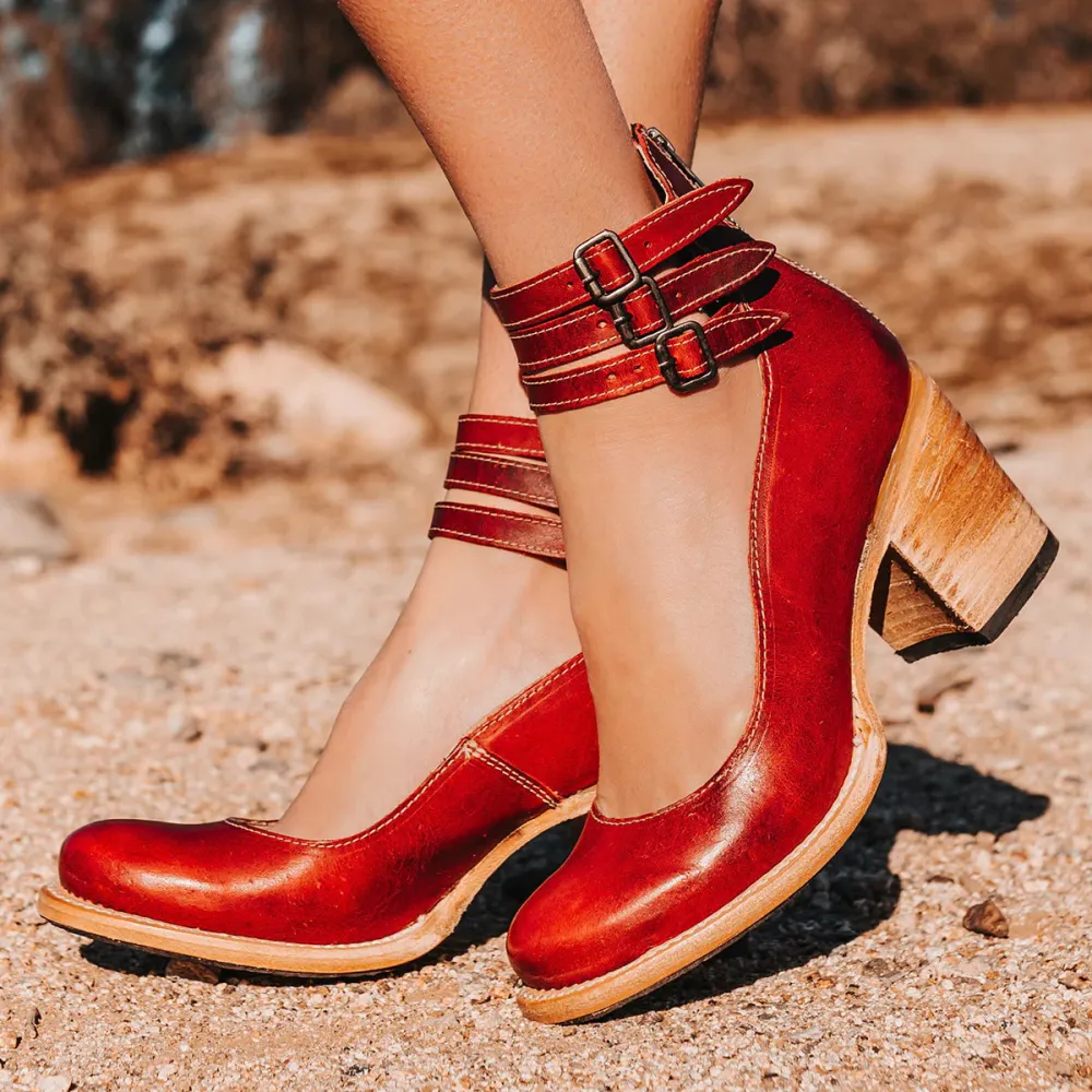  Strappy Double Buckle Ankle Strap Heels Apparel