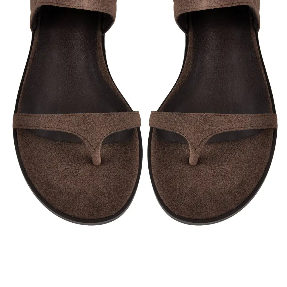 Flip-Flop Buckle Cutout Flat Bootie Sandals