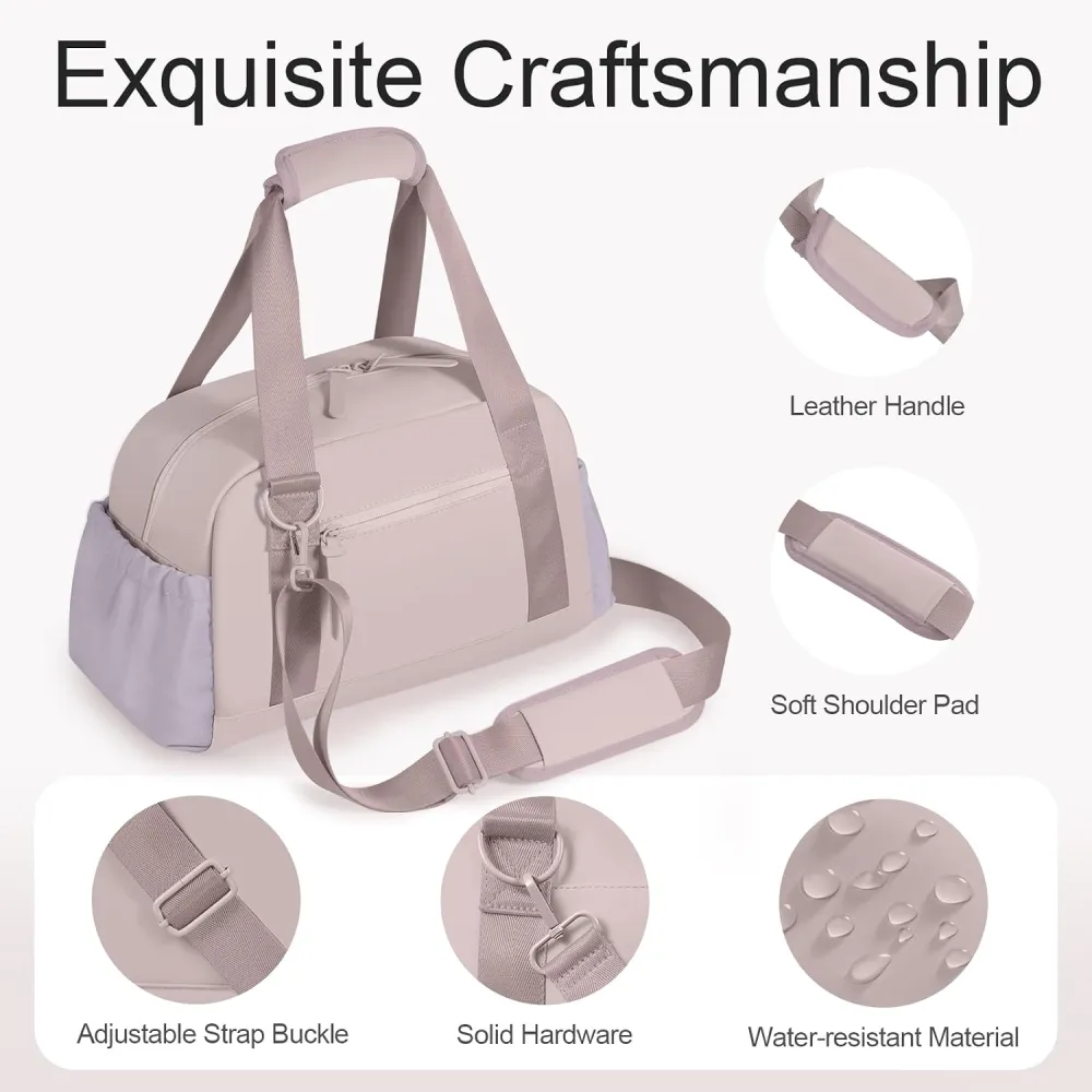 Mini Gym Bag for Women Girls Small Gym Tote Bag with Wet Compartment Waterproof Travel Duffle Bag Cute Workout Sport Bag