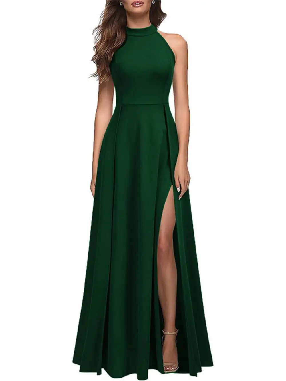 Slit Sleeveless Maxi Dress