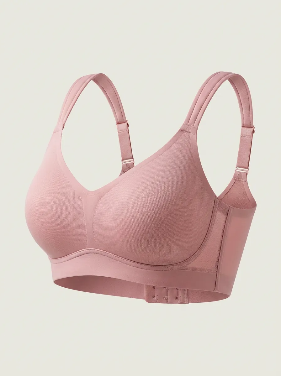 Women's Full-Coverage Molded-Cup Wide-Strap Adjustable-Strap Bra