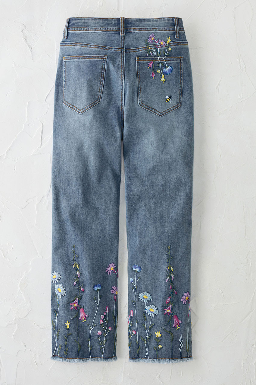 Meadowbrook Embroidered Cropped Jeans