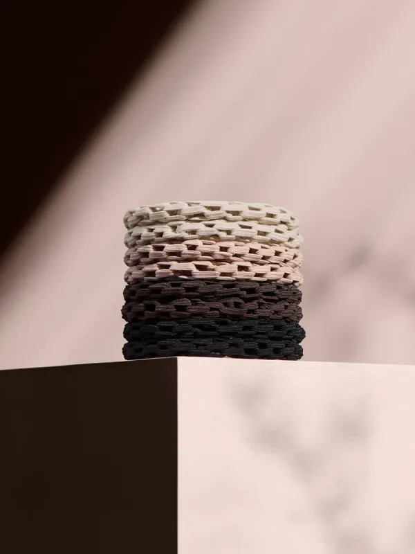 Knitted Multi-Color Hair Ties