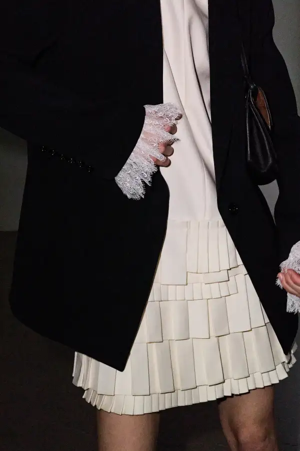 Tailored Blazer With Detachable Lace Cuffs