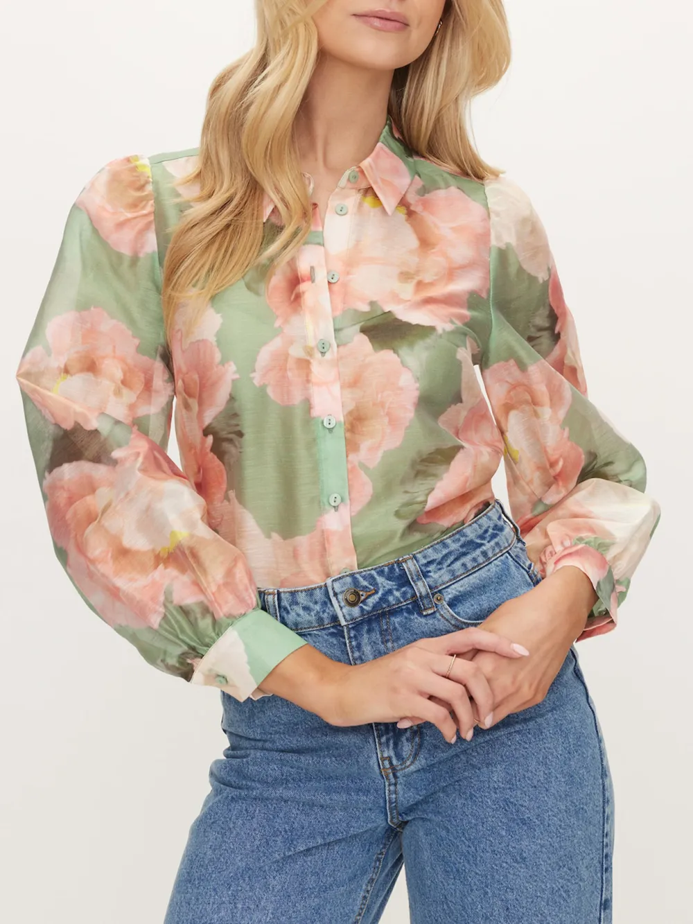 Daily Pearl Puff Sleeve Shirt