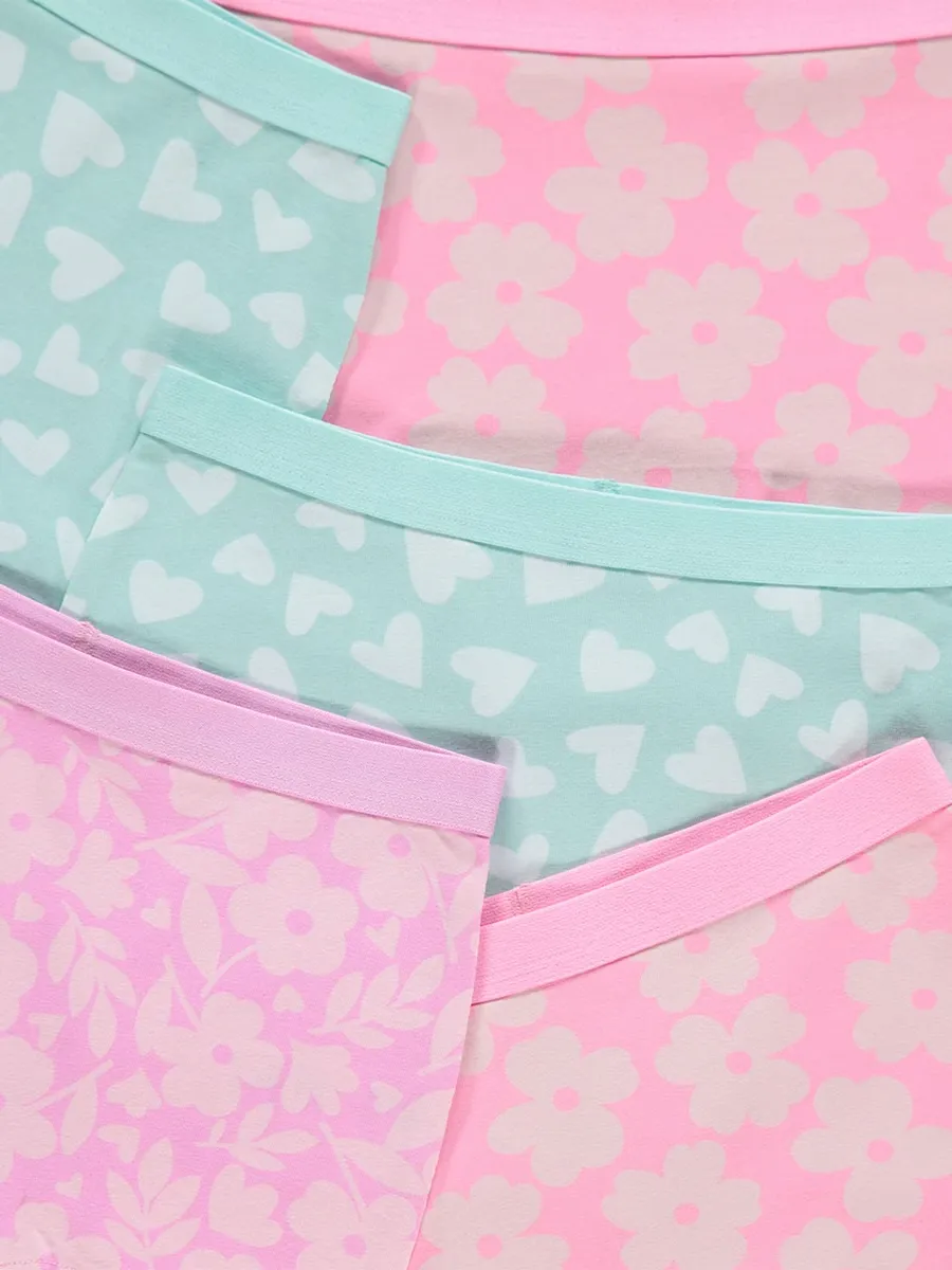 Floral Hearts Shorts 5 Pack
