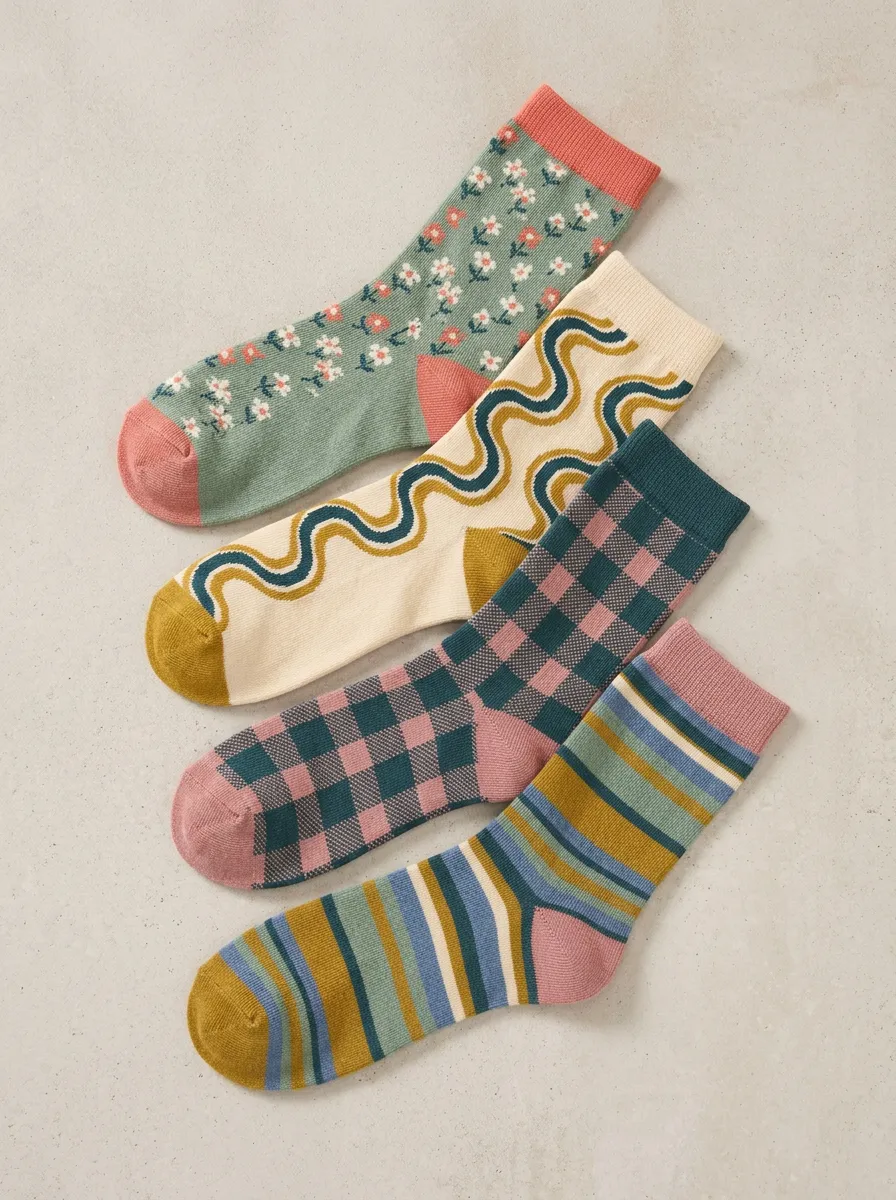 Women's Practical Four Pair Socks