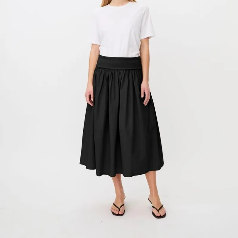 Mixed Texture Jersey Skirt