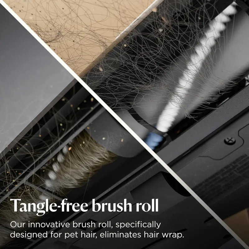 Close-up of the vacuum brush roll