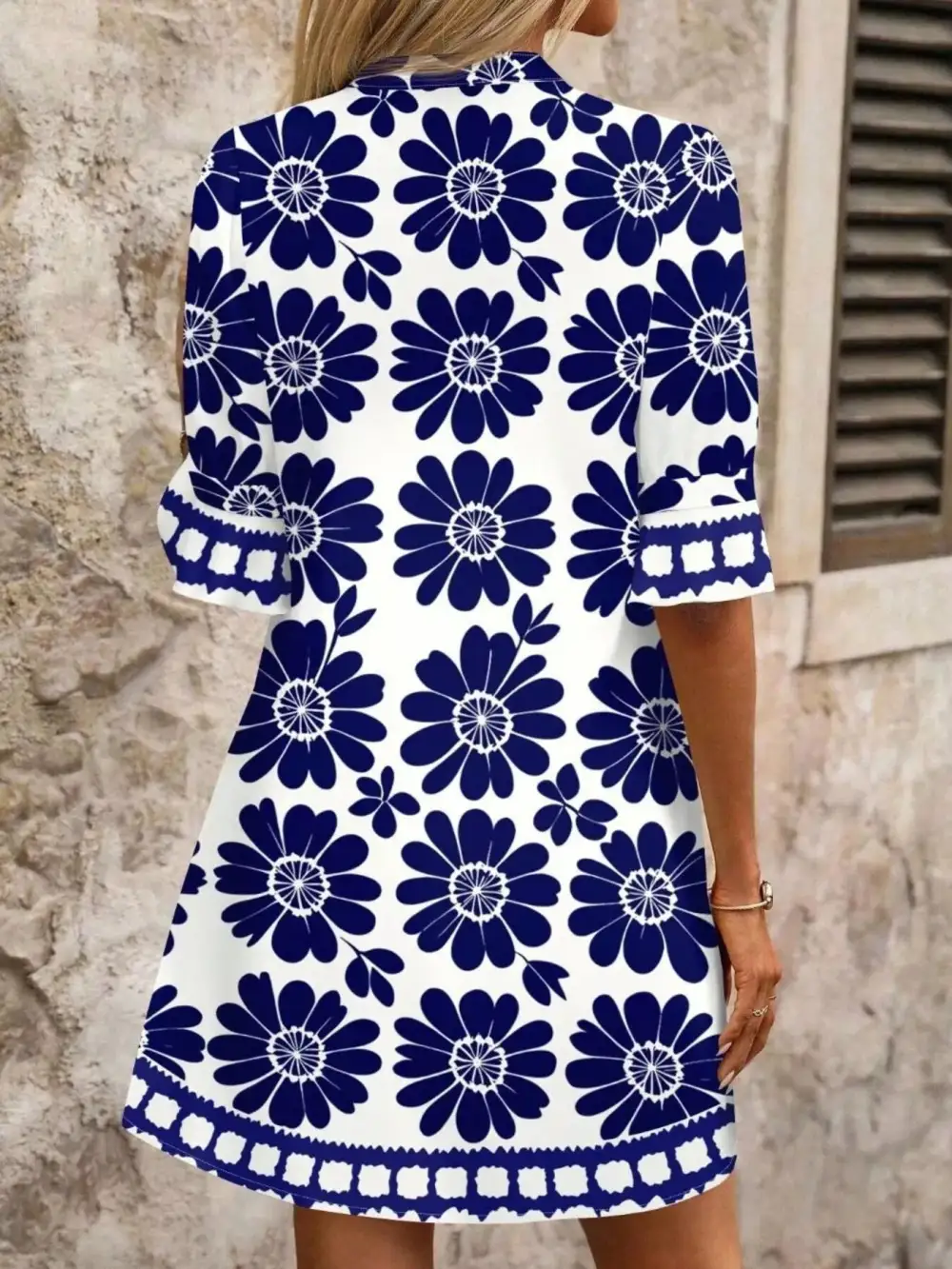 Soft Touch Floral Printed Ruffle Mini Dress