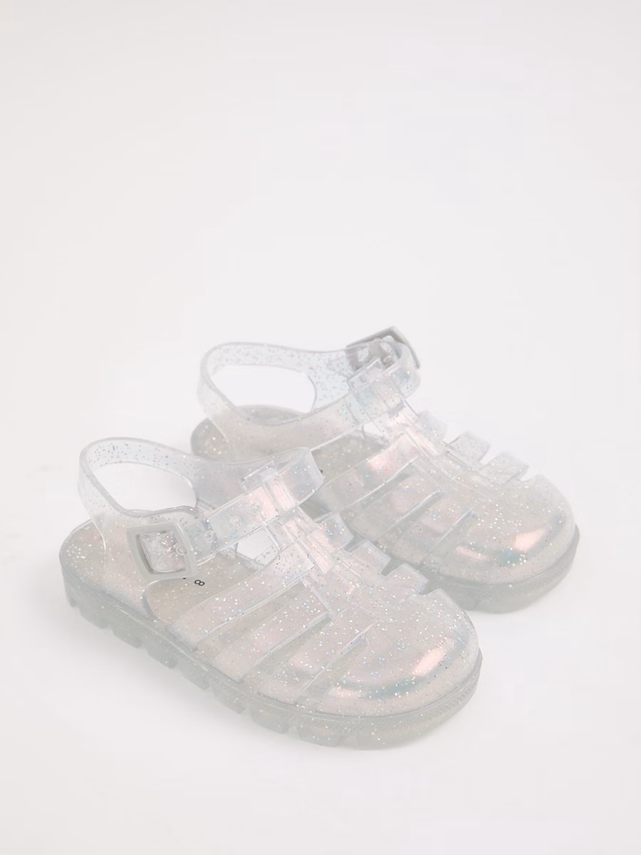 Pearl Glitter Jelly Fisherman Sandals detail 2