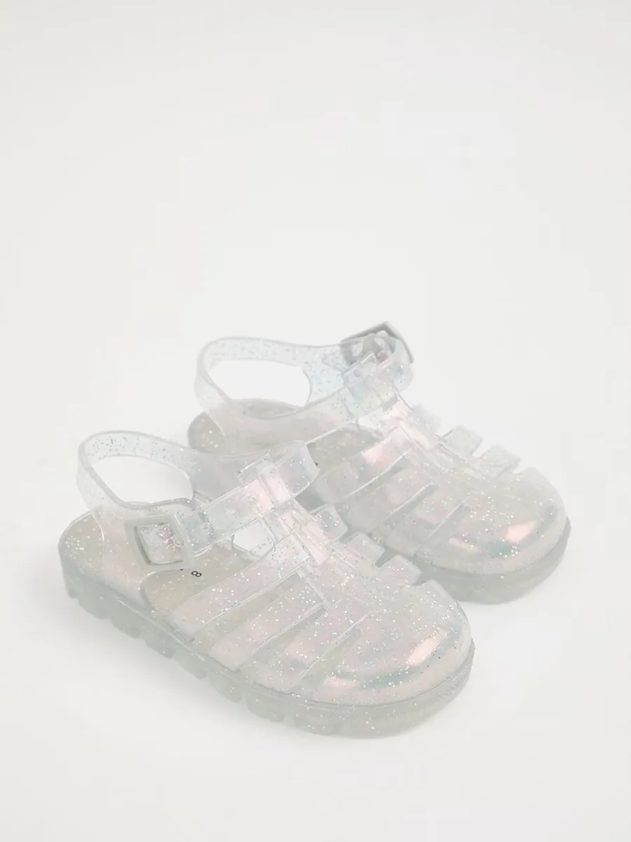 Pearl Glitter Jelly Fisherman Sandals