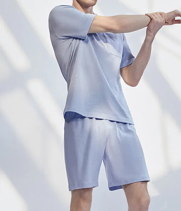 Cotton Hemp Casual Short Sleeve Sleepwear Set