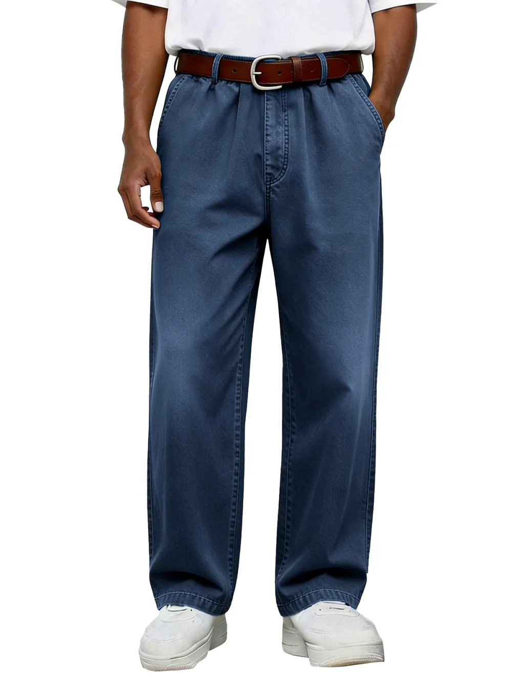 Textured Relaxed Fit Trousers