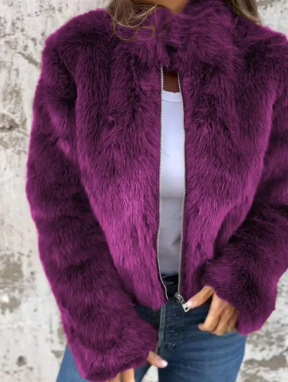 High Neck Zip Up Top Jacket
