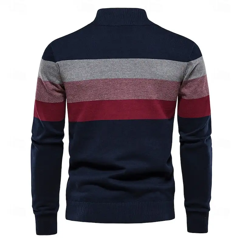 Knit Zip Front Slim Fit Sweater
